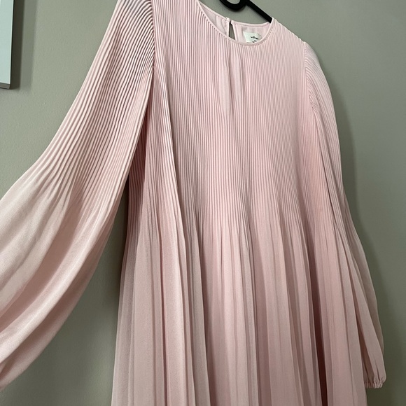 Wilfred Blush Pink Daydreamer Pleated Mini Dress - Picture 3 of 5